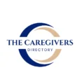 "The Caregivers Directory" text, half circle gold, half circle blue