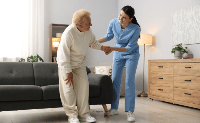 Elderly person with healthcare worker 8
